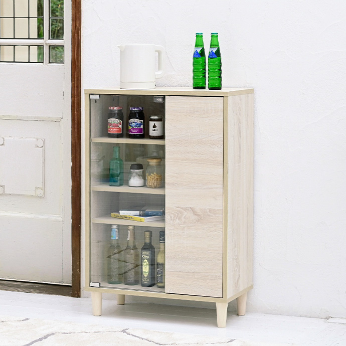 【幅60cm】Adatto ガラスキャビネット