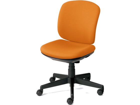 【メーカー直送】プラス プリセア ローバック ホワイトシェル肘なし オレンジ KC-K56SL OR【代引不可】【組立・設置・送料無料】