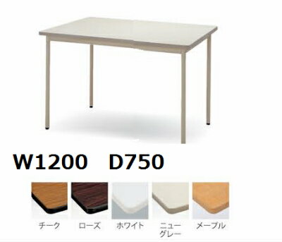【送料無料】ミーティングテーブルエラストマエッジタイプ(TDS-T1275M)【カラー選べます】※オプションで棚をつけられます