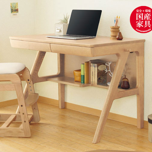 浜本工芸 【14%offクーポン】 NO09 日本製 NO9 100巾学習机本体 QSM-260 ナラ無垢材 0964デスク(ナチュラル)/0960デスク(ダーク)/0968デスク(カフェ) 納期2～4週間 H