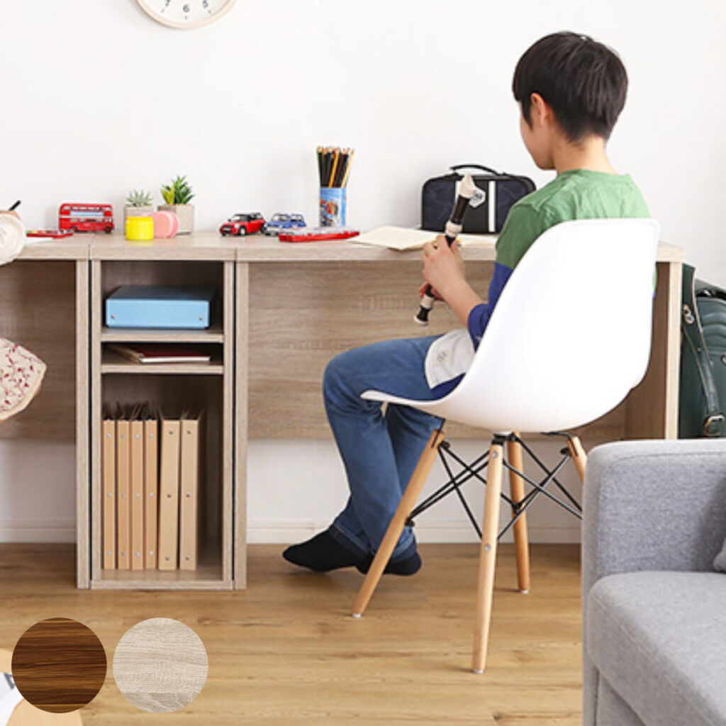 デスクセット デスク 幅90cm サイドラック 幅30cm 木目調 ( 送料無料 スリム 奥行40 パソコンデスク 机 リビングデスク 学習机 ラック 棚 収納 ランドセルラック リビング学習 テレワーク サイドワゴン 勉強机 PCデスク 省スペース ) 【39ショップ】