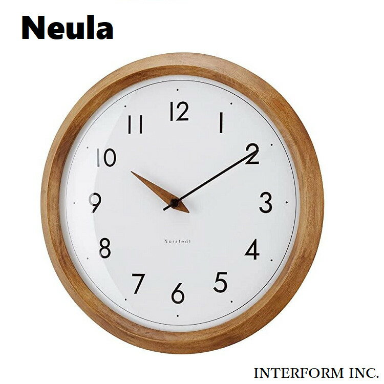 INTERFORM インターフォルム おしゃれ時計 Neula ネウラ CL-4169壁掛け時計 静か 北欧 レトロ シンプル 母の日 プレゼント 入園祝い 入学祝い 新生活応援 インテリア アンティーク 北欧 かわいい おしゃれ お返し オシャレ