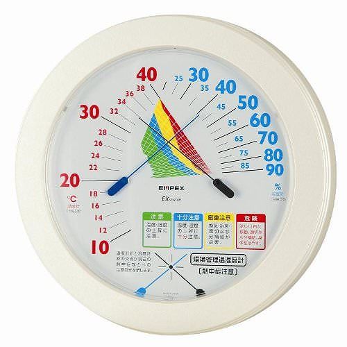 EMPEX (エンペックス) 温度計 環境管理 温・湿度計「熱中症注意」 掛用 TM-2482