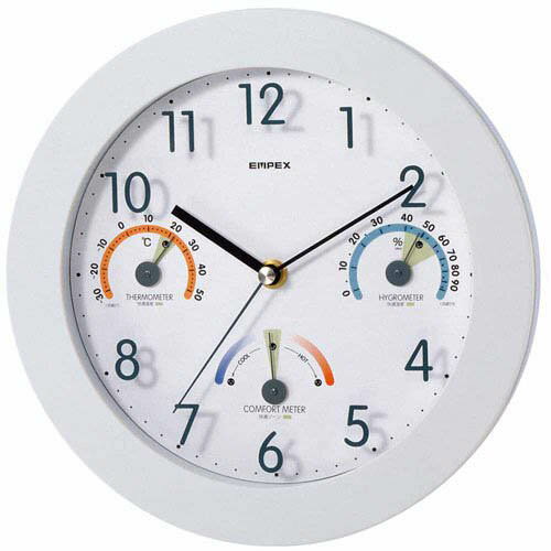 EMPEX 掛け時計 トキメクス快適計 ASNTQ-736 オフホワイト|家電 生活家電 その他家電用品【代引き決済不可】【日時指定不可】