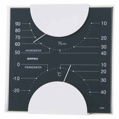 EMPEX 温度・湿度計 MONO 温度・湿度計 MN-4812 ブラック