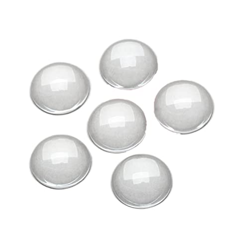 ガラスカボション 円形 ラウンドビーズ DIY ハンドメイド ジュエリー用 透明ドーム 拡大レンズ効果 アクセサリーパーツ 半球 15mm 20