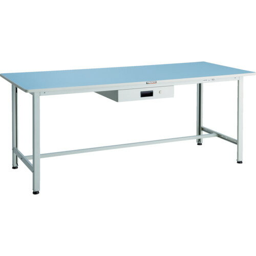 ■TRUSCO 軽荷重作業台(180kg)BO型 1800X750XH740 薄型1段引出付 ホワイト色 BOR1875UDK1(8563793)[法人限定][直送元]