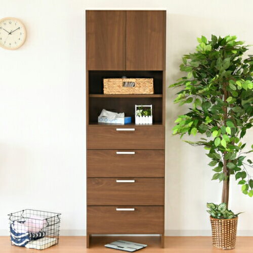 ランドリーチェスト ハイタイプ 幅60cm 高さ180cm 奥行40cm 国産 完成品 ランドリー収納 ランドリーボックス サニタリーラック(代引不可)【送料無料】