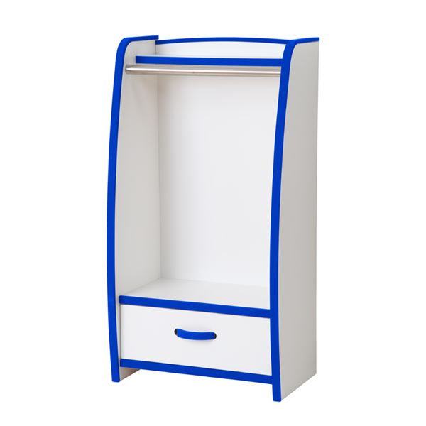 知育家具 EVAキッズシリーズ ハンガーラック 幅48cm ブルー 【完成品】 (代引不可)