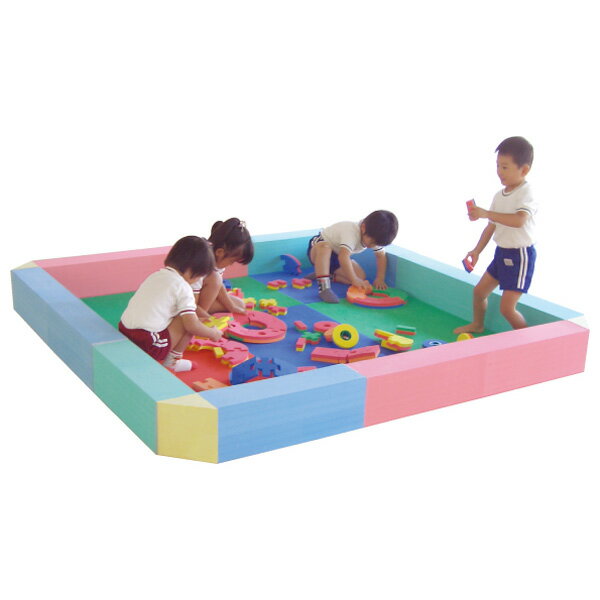 一歩社 はじめしゃ あそびのひろば 大〜一歩社(はじめしゃ)の保育環境づくりにオススメの設備用品。自由に組み立てられるキッズコーナー/プレイサークル。EVAスポンジ製でソフトで安全です。(103-L)
