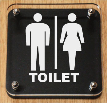 トイレマークW式プレート 10cm