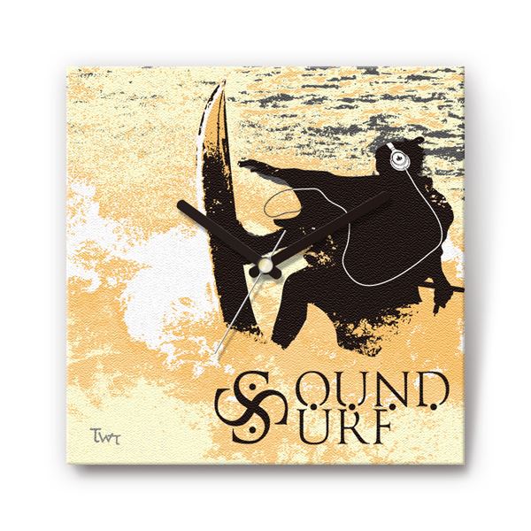 【ポイント★5倍! 10/18 いちばの日】 SoundSurf 戦国ファブリック掛時計