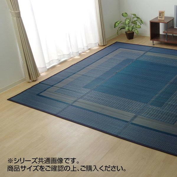 純国産 い草カーペット 『ランクス』 ネイビー 江戸間2畳(約174×174cm) 4131502 【代引不可】【北海道・沖縄・離島配送不可】