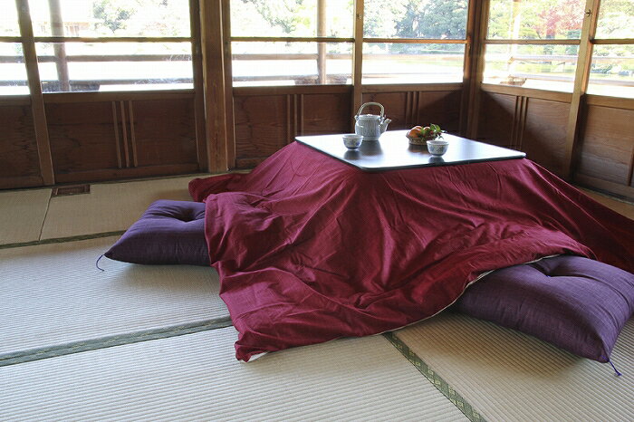 Kotatsu こたつ布団カバー 長方形(大)用 205cm×315cm なごみ あかね 赤