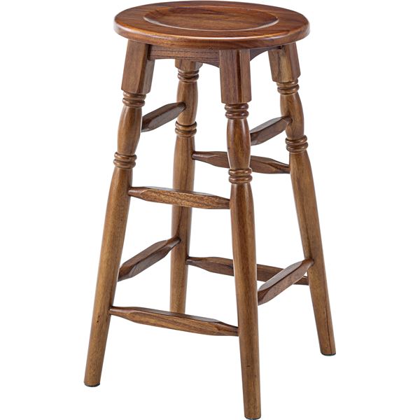 カウンターチェア ハイチェア 約幅33cm ブラウン オーバル 木製 完成品 リビング ダイニング 店舗 飲食店 インテリア家具 (代引不可)