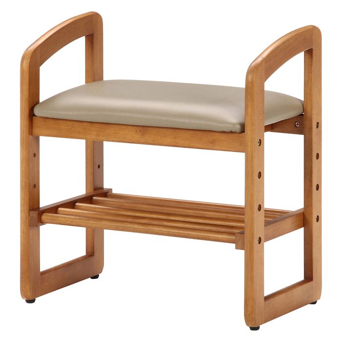 不二貿易 サポートチェアー イス 椅子 スツール 立ち座り 持ち手付き 玄関 座敷 シンプル 95778