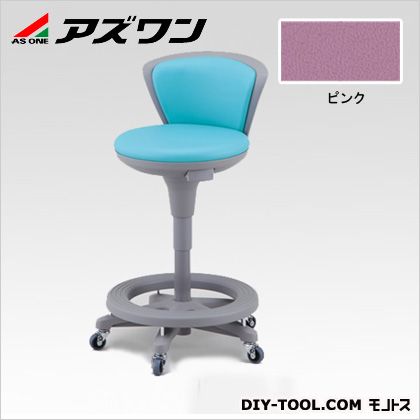 アズワン スツール 510×500×685〜860mm ピンク 1-2436-03