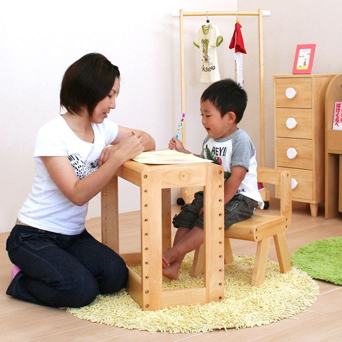 子ども用家具 子供家具 キッズ 子供部屋 机 デスク テーブル イス チェア 腰掛 セット 勉強 お絵描き 子育て 学習 引出し 贈り物 プレゼント 祝い ナチュラル シンプル 北欧 成長 高さ調節 稽古 幼稚園 保育園 ままごと テレワーク