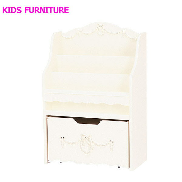 絵本ラック【RCC-1858WH】Feminine KIDS FURNITURE キッズ収納 キッズラック 本棚 絵本棚