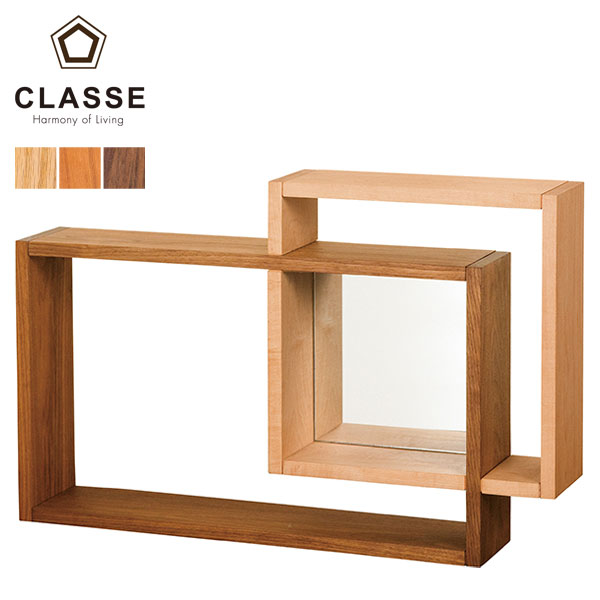 【SS限定!確率1/2で最大100%ポイントバック】 ミラーシェルフ 鏡 小物置き 棚 収納 壁掛け おしゃれ 無垢材 国産日本製 Tipo ティーポ 80 ミラーシェルフ