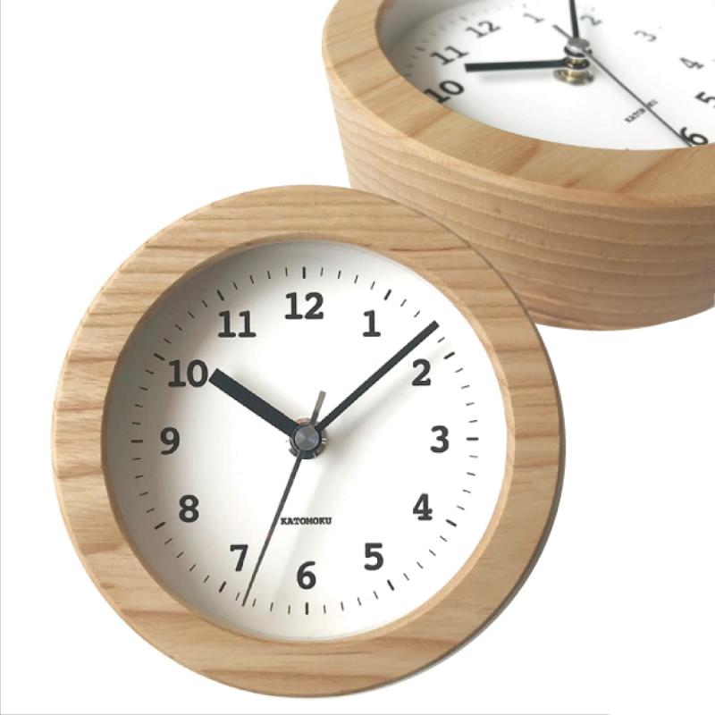 KATOMOKU Dual use clock 5 km-112NARC ナチュラル 電波時計 連続秒針