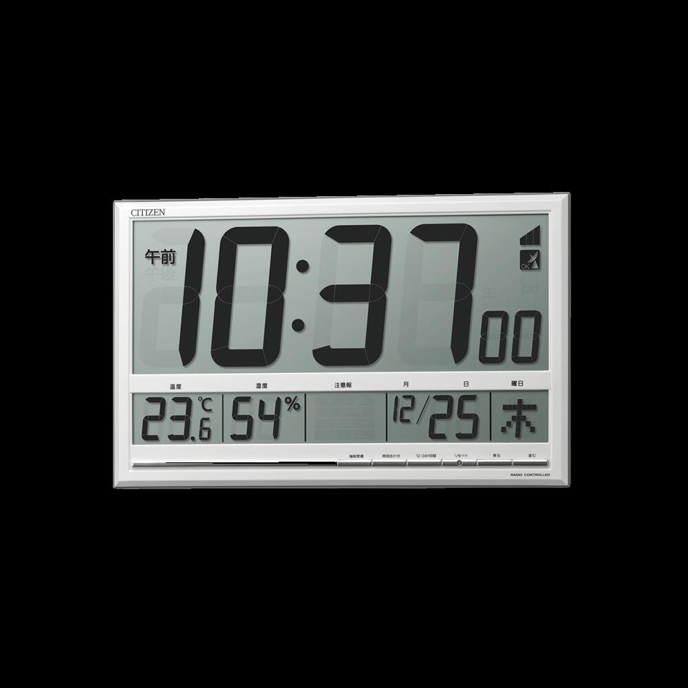 CITIZEN デジタル 時計 電波 時計 カレンダー 時計 温度 湿度 時計
