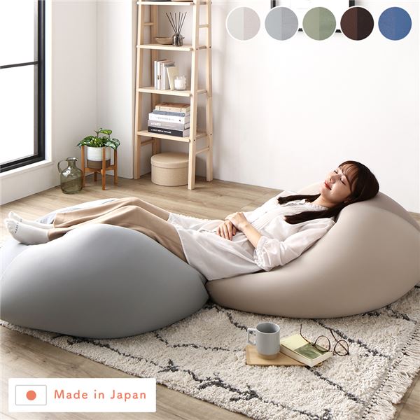 ビーズクッション キューブ型 〔2個セット グレー・グレージュ〕 洗えるカバー クッション オットマン 座椅子 足置き 四角型 ビッグ クッション インテリア雑貨 日用雑貨 ビーズクション STIIBO (代引不可)