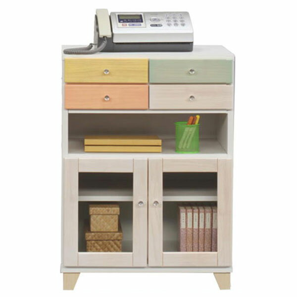 60キャビネット お菓子みたいに可愛いマカロンカラーのキャビネット。【日本製】【完成品】
