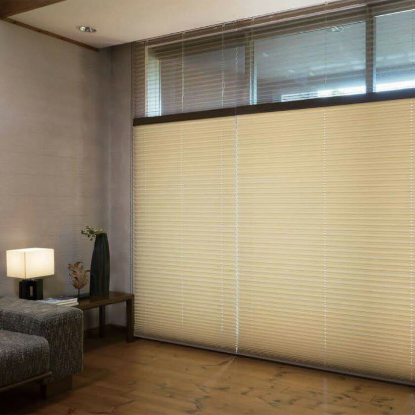 プリーツスクリーン オーダーサイズ▼もなみ シングルスタイル 電動式(マルチIR仕様) アシベ▼ニチベイM5115～5118 布織物/ベーシックシリーズ 透過度 シークレット 【製品幅1605～2000×製品高さ1010～1400mm】