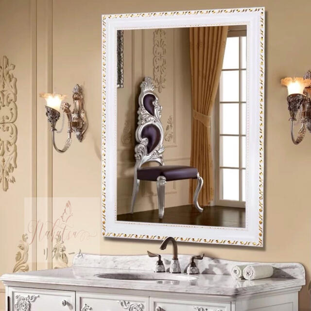 A007465豪華鏡 アンティーク調 壁掛け鏡 壁掛け 壁掛けミラー ウォールミラー
