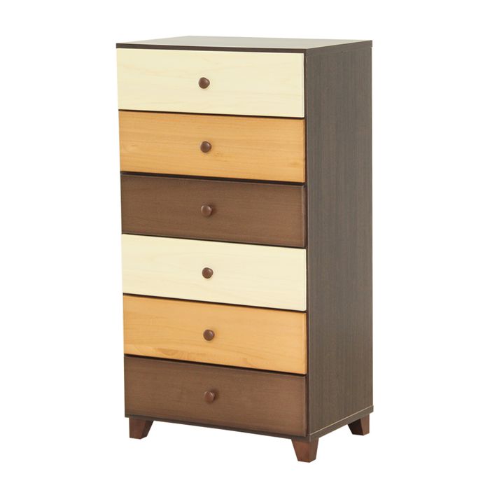 【北海道・沖縄・離島配送不可】【代引不可】ハイチェスト 6段 幅60cm Loar type1 チェスト 櫃 たんす 天然木 スライドレール付 日本製 シンプル おしゃれ インテリア 家具 ブラウン ホームテイスト SH-08-LR60--BR---LF2