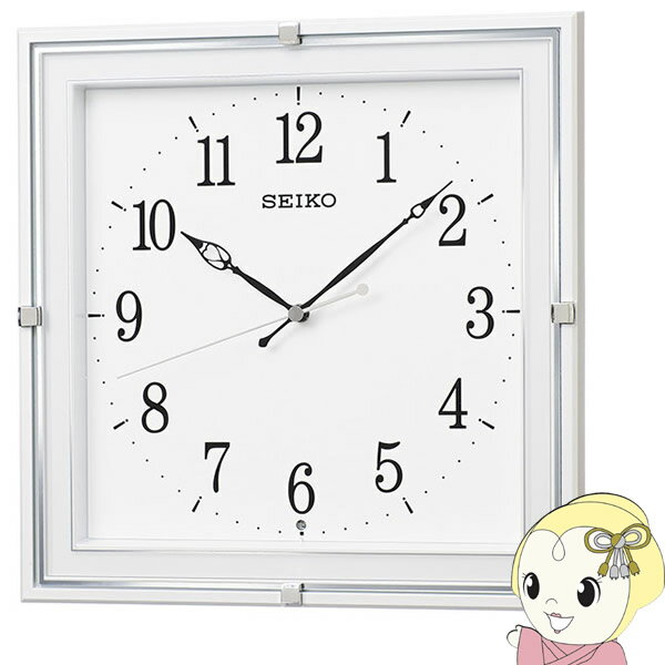 セイコー SEIKO 掛け時計 電波 アナログ 白 ホワイト パール 静音 スイープ秒針 KX232W【KK9N0D18P】