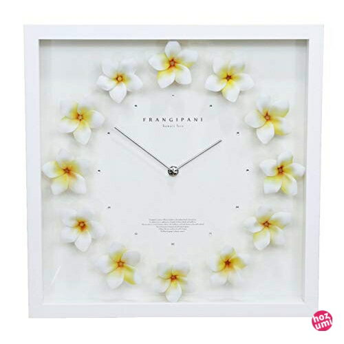 Plumeria clock 掛け時計 White CPC-52643