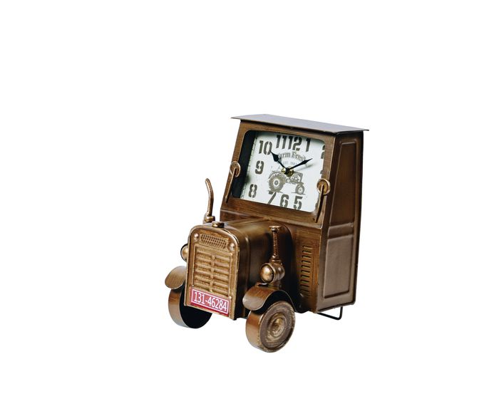 ヴィンテージモチーフクロック「tractor(トラクター)」 ブラウン / EF-CL10BR