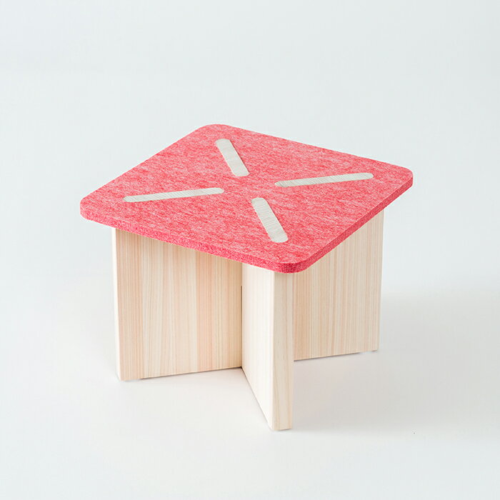 【feelt×ヒノキカグ】step stool 踏み台 スツール送料無料 組立簡単 子ども用 kids チェア 踏み台 椅子グレー レッド ブラック カワイイ ユニーク