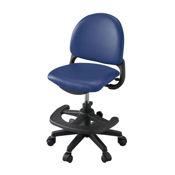 コイズミ ベストフィットチェア 回転学習デスクチェア 合成皮革張り BestFit Chair ネイビーブルー色 CDY-665