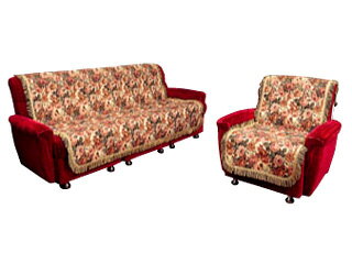 リビングセットカバー/ユートピア(ゴブラン織)【1人掛用肘ナシ カバーベルト付】イスカバー LZ66-1【こちらの商品は受注生産です】 椅子カバー 日本製