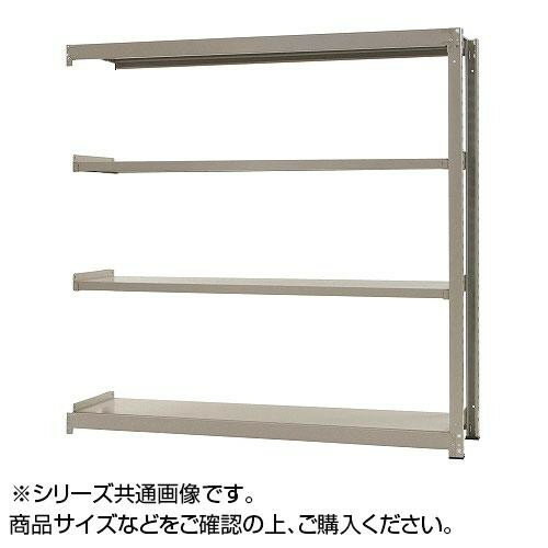 【代引き・同梱不可】中量ラック 耐荷重300kgタイプ 連結 間口1500×奥行750×高さ1800mm 4段 ニューアイボリー【オフィス収納】