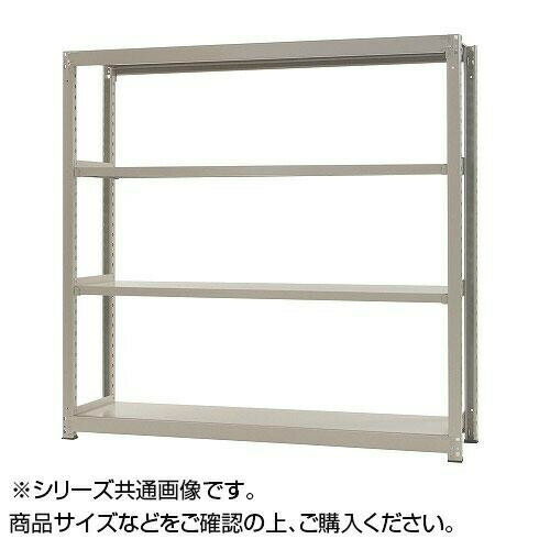 中量ラック 耐荷重300kgタイプ 単体 間口1500×奥行450×高さ1800mm 4段 ニューアイボリー