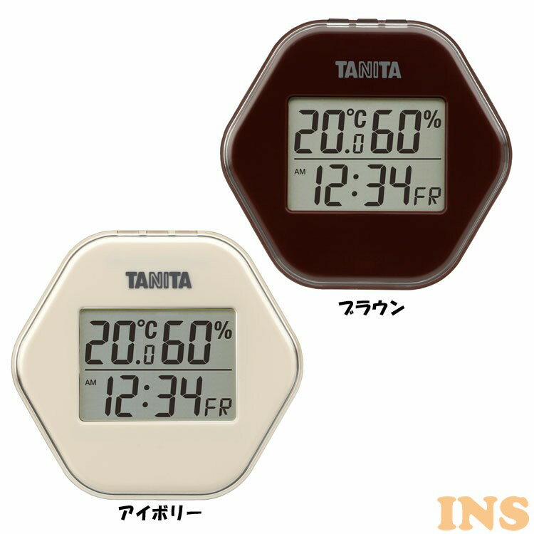 温湿度計 タニタ コンパクト マグネット デジタル温湿度計 TT-573-IV温度計 湿度計 シンプル 同時表示 見やすい TANITA キッチン リビング 子供部屋 TANITA アイボリー ブラウン