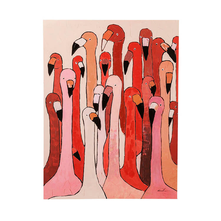 フラミンゴ ミーティング タッチドピクチャー KARE