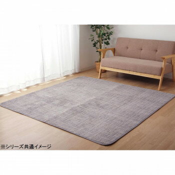 ホットカーペット対応 サンゴマイヤー ラグカーペット 長方形 約90×185cm グレー 5705459