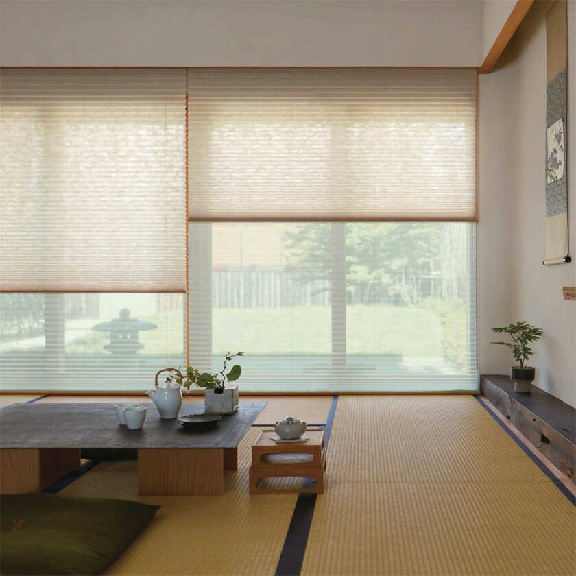 プリーツスクリーン オーダーサイズ▼もなみ シングルスタイル チェーン式 みなも2▼ニチベイ M5193～5201シースルーシリーズ 透過度 シースルー【製品幅1605～2000×製品高さ300～600mm】