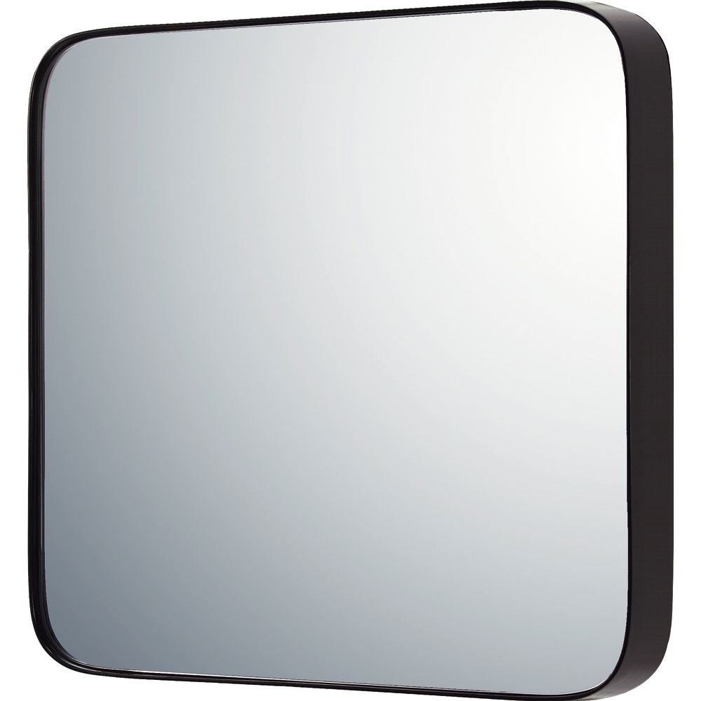 ミラー壁掛け スリムライン ミラー 「ラウンドコーナーM(グロスブラック)」 壁掛用 SM-08042お祝い プレゼント 記念品 粗品
