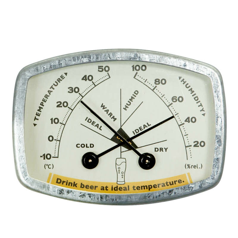 K925-1284BE THERMO-HYGROMETER BEER サーモハイグロメーター ビール 温湿度計 ヤマトネコポスで1個までなら290円で送付 2個以上重量による最安値で送付 DULTON ダルトン