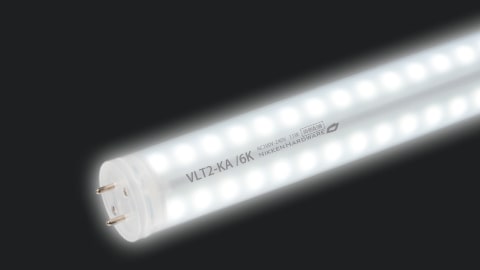 ニッケンハードウェア 看板灯用直管形LEDランプ(LED蛍光灯) View Lamp Tube2 20W形代替品(FL20S形) 全長580mm 消費電力11W 6000K 昼光色相当 片面300°配光 両側給電 1390lm IP65 VLT2-KA20WG/6K