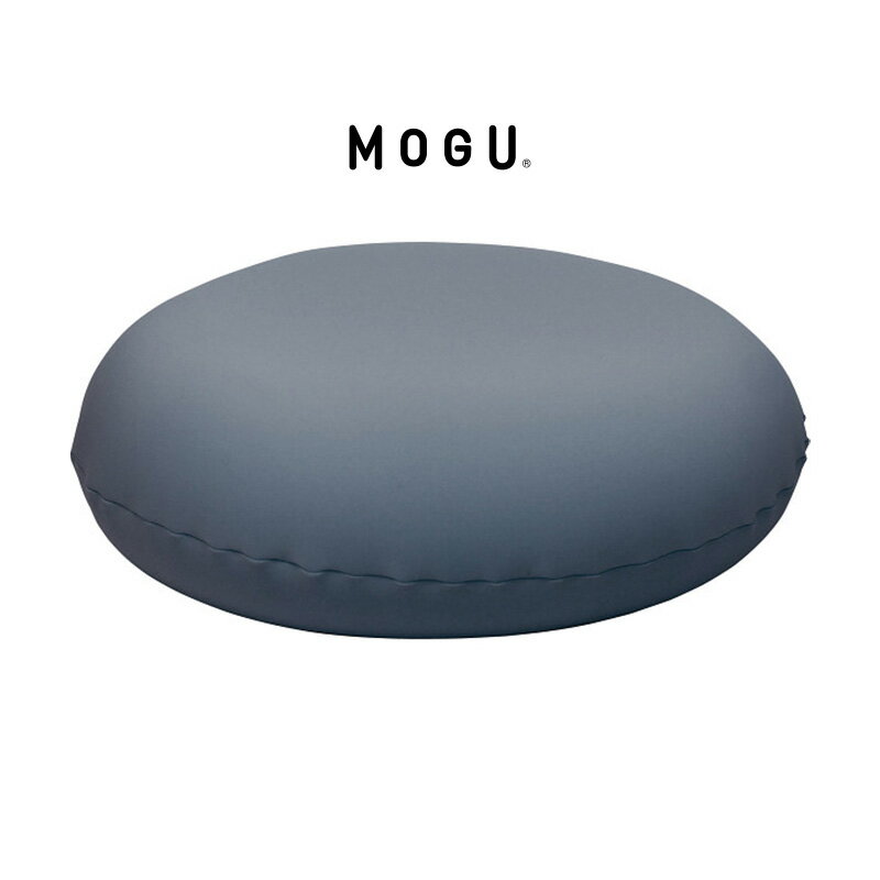 MOGU 雲にさわる夢クッション ナイトネイビー 日本製 丸 腰 サポート 昼寝 もちもち 丸型 40×40cm