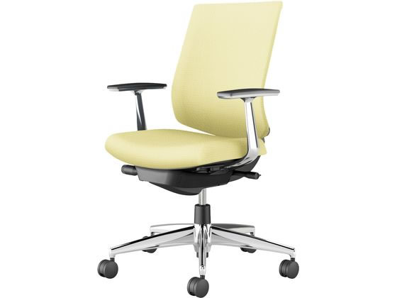 【ポイント10%バック★17日9:59迄】【メーカー直送】コクヨ ウィザード4 ローバック ブラックシェル アルミ肘アルミ脚レザー ライム(W)【代引不可】【組立・設置・送料無料】肘付き 固定肘タイプ 布張りチェア オフィスチェア オフィス家具