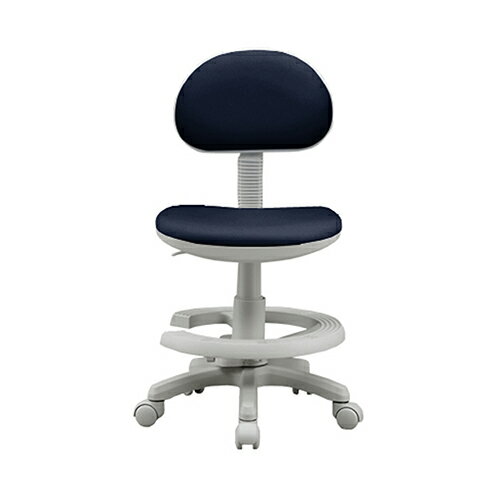 学習チェア ステップ6 足置きリング付き 肉厚クッション 363683 ネイビー PVC 合皮 関家具 学習椅子 布張り デスクチェア おしゃれ ファブリック 子供用 キャスター付き かわいい パステル