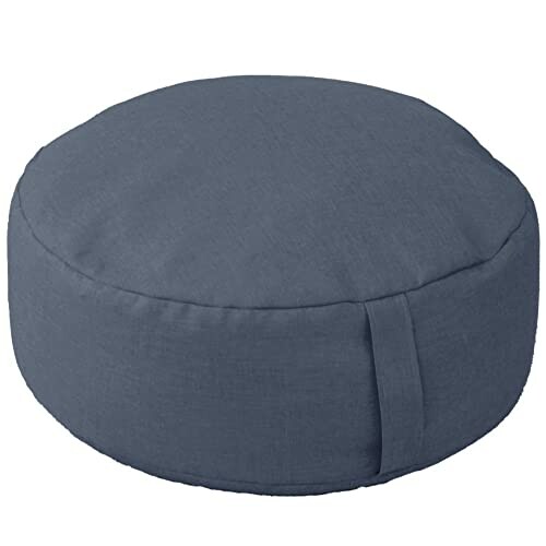 セルタン 直径約42cm 丸型 クッション Mサイズ デニム調インディゴブルー 日本製 A1192a-626DBL